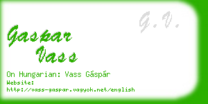 gaspar vass business card