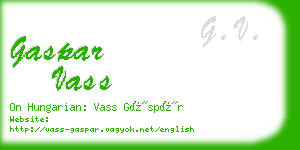 gaspar vass business card